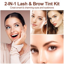Eyebrow Kit Eyebrow Colour, Colour for Eyelashes, Eyebrow Colouring for a Natural Look and a Long-Lasting Result for 4-6 Weeks, 7 ml, Brown/Light Brown