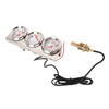 52mm Car Triple Gauge Kit White Dial 12V Oil Pressure