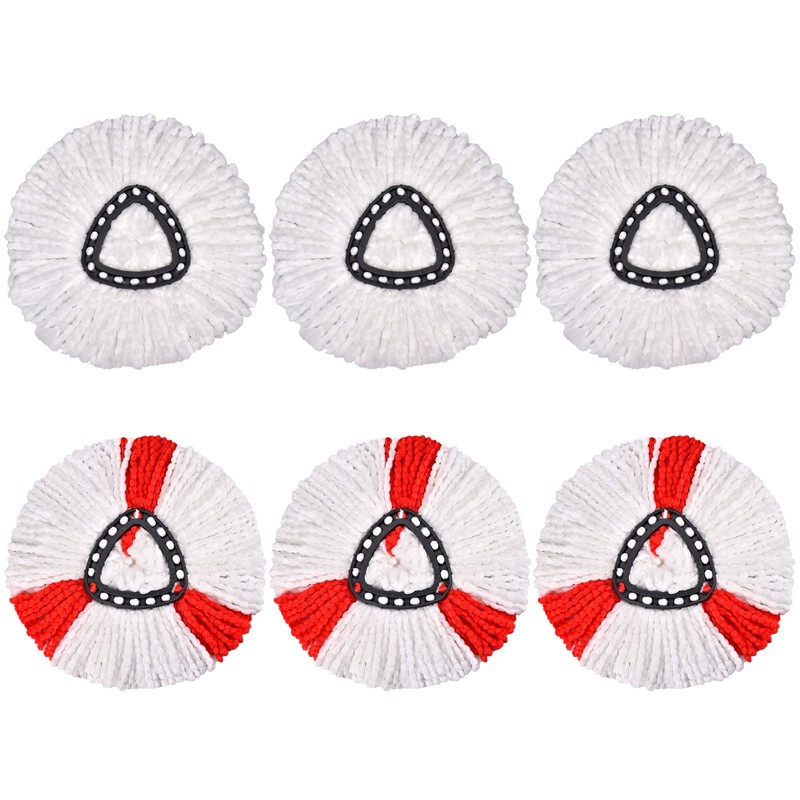 Queta 6 Pcs Spin Replacement Heads Microfibre Mop Refill Head
