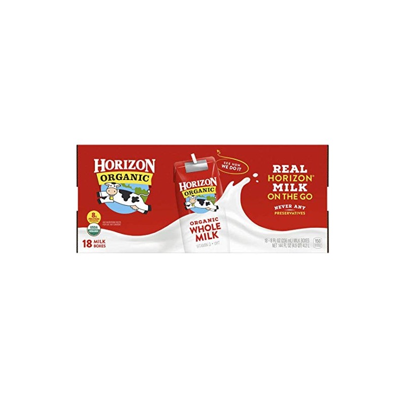 Horizon Organic Whole Milk, 18 pk./8 fl. oz.