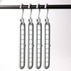 Set of 4 Space Saving Clothes Hangers - Grey Durable