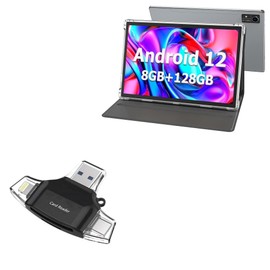 BoxWave Smart Gadget Compatible with YOBANSE T618 Android Tablet (10 in) - AllReader SD Card Reader, microSD Card Reader SD Compact USB - Jet Black