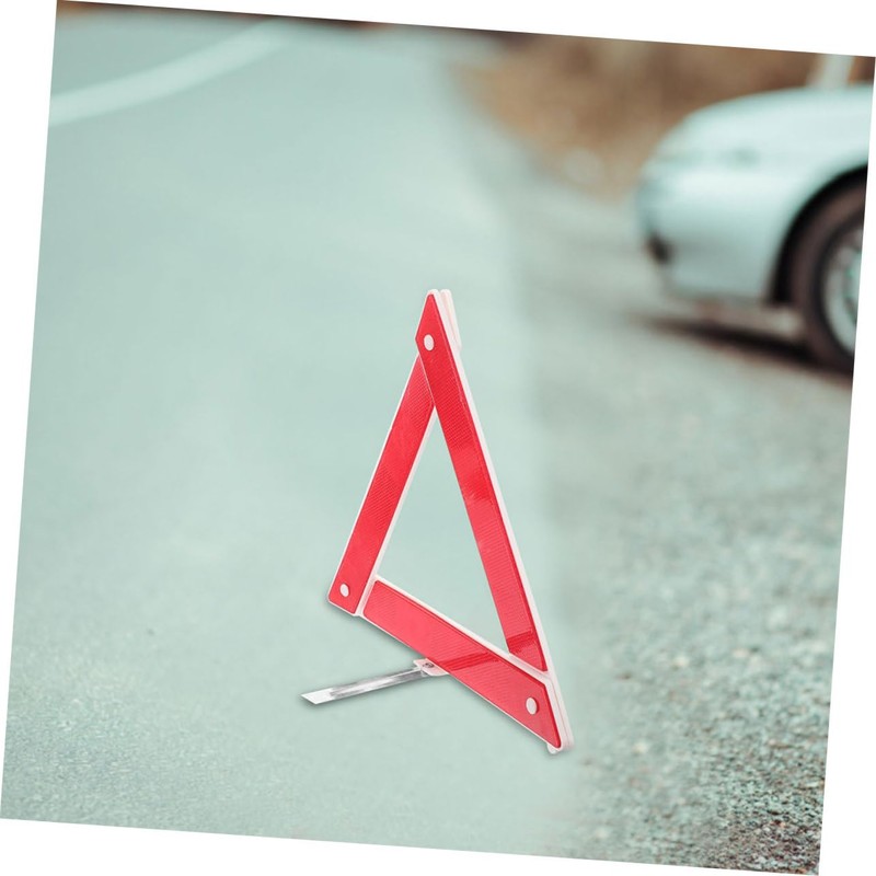 NOLITOY 2pcs Emergency Warning Triangle Reflective Roadside Safety Triangles for