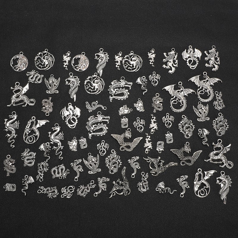 70Pcs Set Dragon Pattern Bracelet Hand Made Accessories Kit DIY