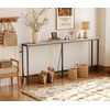 SUPERJARE 70 Inch Console Table with Outlet, Narrow Entryway Table