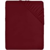 Utopia Bedding Fitted Sheet King, Burgundy - Deep Pocket 14