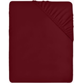 Utopia Bedding Fitted Sheet King, Burgundy - Deep Pocket 14 inch (35 cm) - Easy Care - Soft Brushed Microfibre Fabric - Shrinkage and Fade Resistant - Bottom Sheet