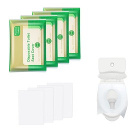 Jagowa Disposable Toilet Seat Covers - 40 Pcs, 4 Packs - Flushable, Biodegradable - Travel Pocket Size - Ideal for Public Toilets, Hotels, Hospitals, Adults, Children & Kids