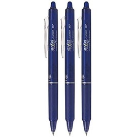 Pilot FriXion Ball Clicker Retractable Erasable Gel Pen, Fine Point, 0.7mm, Blue Ink, 3 Count
