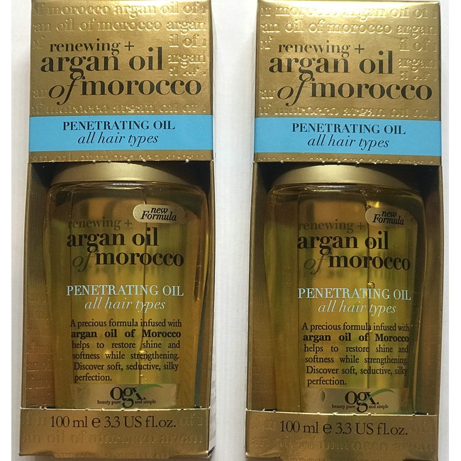 Organix Renewing Moroccan Argan Penetrating Oil, 3.3 Fl Oz (Set of 2)
