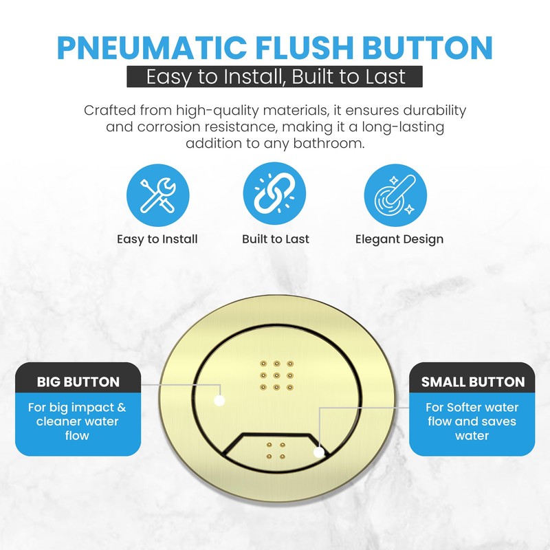 Excel Home Toilet Flush Button Replacement - Dual Button Toilet