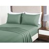 Chezmoi Collection 4-Piece Sage Green Sheet Set Queen Size -