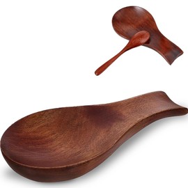 Spoon Rest and Kitchen Utensil Holder Wooden Cooking Spoon Holder Made of Natural Wood Shatterproof Heat Resistant for Cooking Spoon Chopsticks Spatula Kitchen Gadget Counter Protector