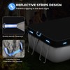 Holiwei 12x24 Ft Rectangular Pool Cover with Reflective Strips for