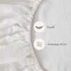DAPU Linen Fitted Sheet, 100% French Natural Flax, Breathable, 100