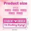5pcs Non-Magnetic New Driver Stickers, Waterproof Removable Novice Driver Sticker