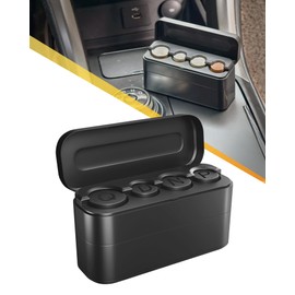 TRIZEPSSEIL Coin Holder for Car, Large Capacity Change Holder for Car Coin Organizer with Durable Design, Compatible with All Car Accessories(2 Packs)