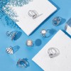 UNICRAFTALE 8 Pieces 8 Styles Oval Cabochon Bezel Blank Tray