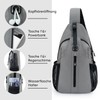 LEDAOU Schultertasche Brusttasche Anti-Diebstahl, wasserdicht mit Kopfhörerloch – Leicht &