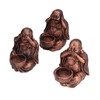 3PCS Buddha Statue Candle Holder Stand Resin Buddha Candlestick Ornament