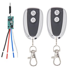 QOFOWIN Mini retome Control Switch, No Wiring Wireless Remote Switch, No WiFi Needed,DC 5V/12V/24V/3A rf Wireless ralay for Motor,Miniature Pump,Household Small Electrical Appliances,