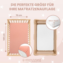 Fitted Sheet Pink / White 70 x 140 cm