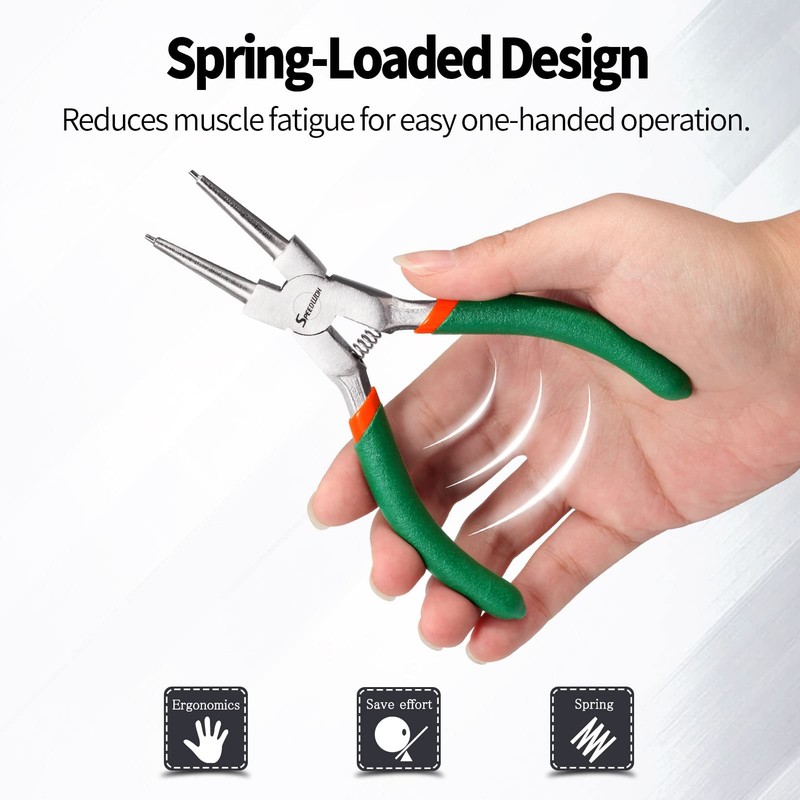 SPEEDWOX Snap Ring Pliers 5-Inch Internal Circlip Pliers Precision Cir-Clip
