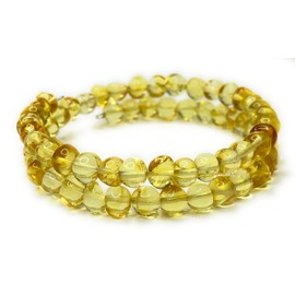 Amber777 Natural Baltic Amber Women's Bracelet.Amber Bracelet for Adults., Normal, Stone, Honey