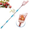 TAILERNRUYE Adjustable Fruit Picker with Telescoping Handle and Basket, 35-65