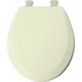 Mayfair 46EC 006 Molded Wood Toilet Seat with Lift-Off Hinges, Round, Bone