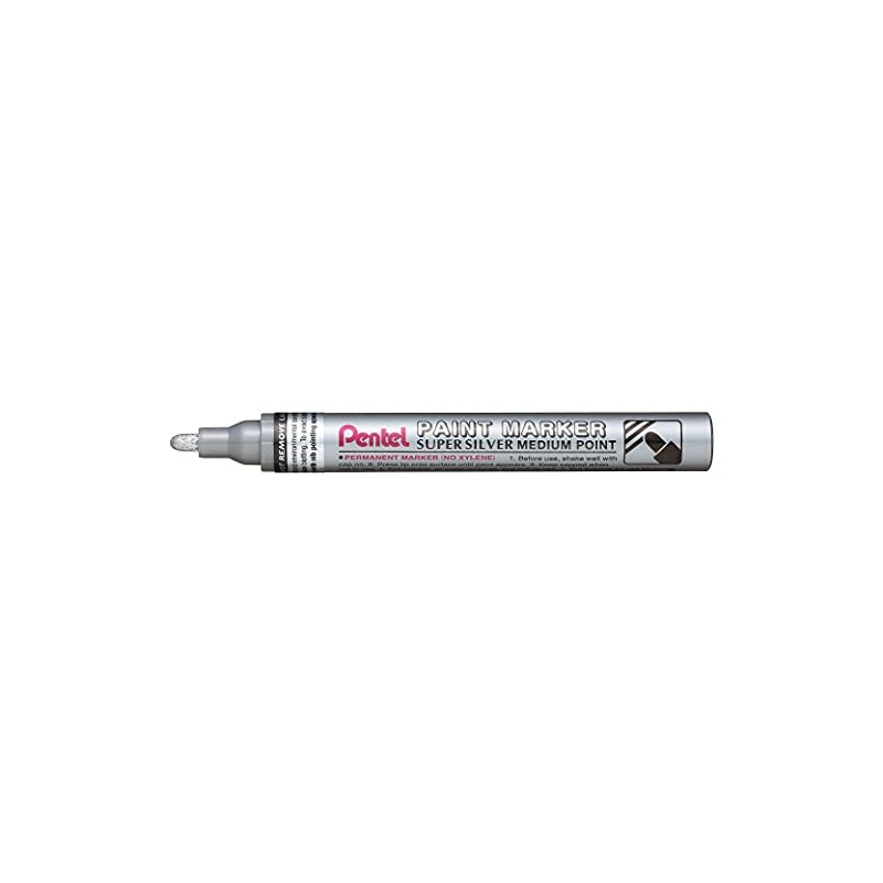 Pentel MMP10-Z Paint Marker - Silver, 2.5 mm Line, Pack