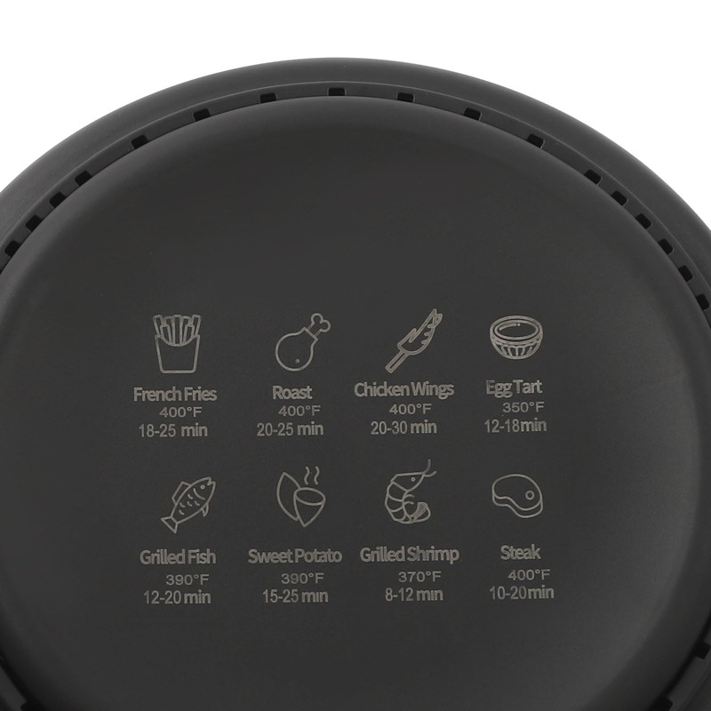 3.81QT Glass Air Fryer with 360° Transparent Glass Fry Bowl,