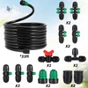 1/2”PVC Anti Drop Drip Irrigation Tubing 33FT(10M)(ID:13mmOD:16mm) with Locked Barbed
