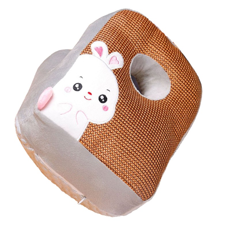 Desk Pillow Cartoon Style Breathable Double Sided Rattan Mat Soft