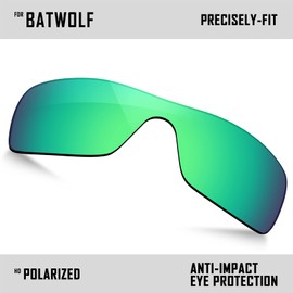 TRUSHELL Polarized Replacement Lenses for Oakley Batwolf OO9101 Sunglass Jade Green - Polarized