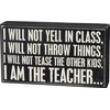 Primitives by Kathy Classic Box Sign, 8 x 4.5-Inches, I