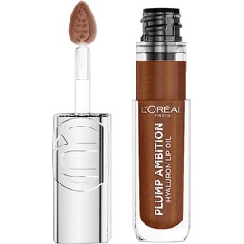 L'Oréal Paris Plump Ambition Lip Oil, Brillo Labial Efecto Voluminizador con Ácido Hialurónico, Hidratación Intensa para tus Labios, Tono La Nuit Spar
