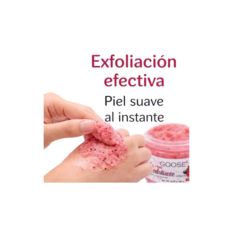 GOOSE Body Scrub Exfoliante Corporal 480 g – Frutos Rojos,