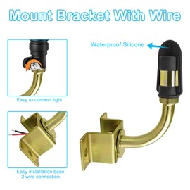 Biqiure 1PC Beacon Mounting Bracket,Rotating Flashing Amber Beacon Mount Bracket Flexible DIN Pole Base Fixing Bracket for Tractor Beacon Rotating Warning Light-J Type