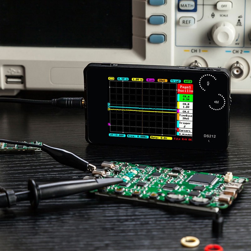 DS212 Portable Digital Oscilloscope Pocket Size 2 Channel Oscilloscope with