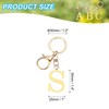 PATIKIL Initial Letter Key Chain, Letter A-Z Keychain Initials Keyring