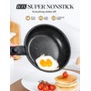 MICHELANGELO Nonstick Frying Pan Set Removable Handle, 8" 9.5" and