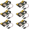 MTDELE 6Pcs 3.3V 5V Breadboard Power Supply Module DC 6.5-12V