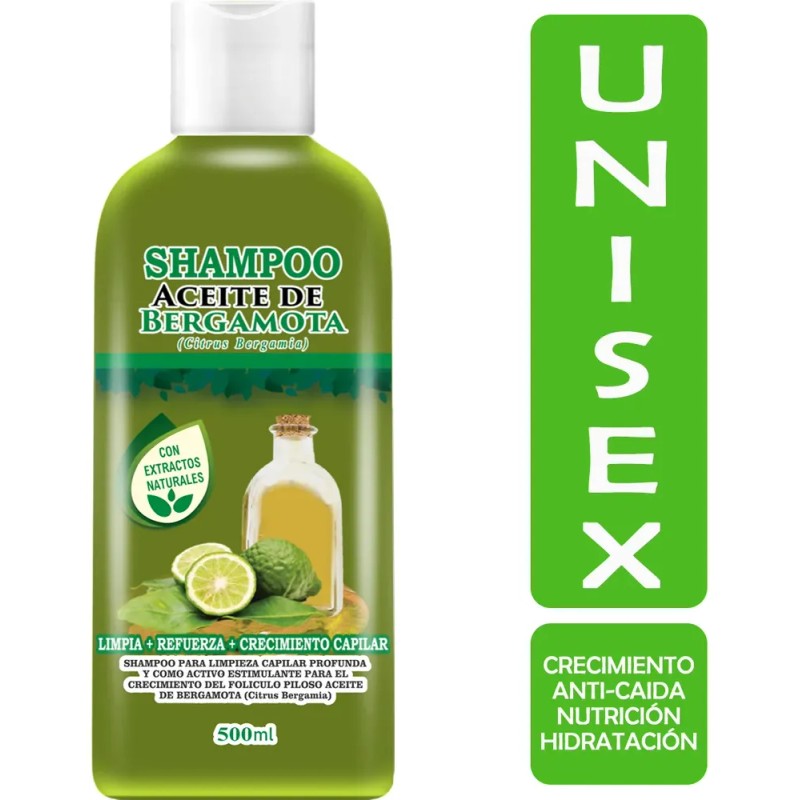 Shampoo Aceite De Bergamota Barba Y Cabello 500ml