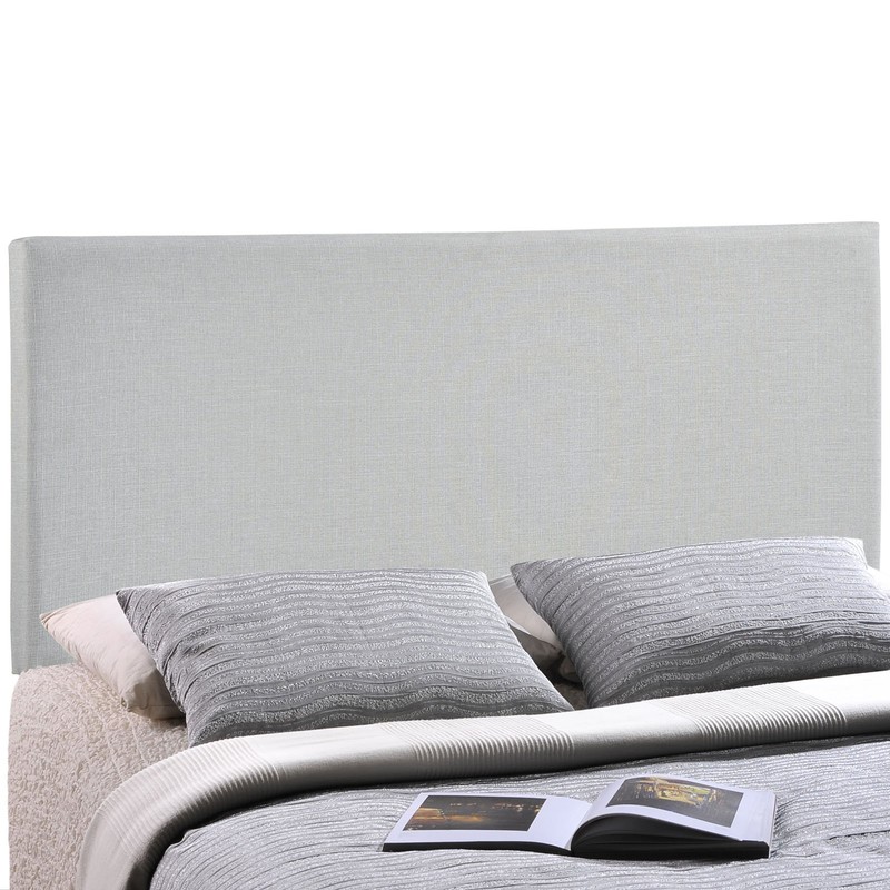 Modway Region Linen Fabric Upholstered King Headboard in Gray
