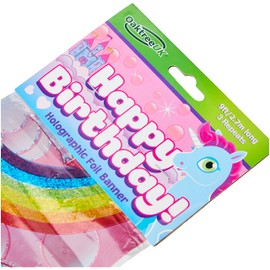 Eleganza Unicorn Banner, Foil, Multicolor, 10 x 10 x 1 cm