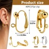 40 Pack Clip Earring Converters, Post to Clip On Earring
