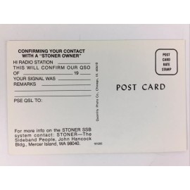 Stoner the sideband people contact card / QSL card - Stoner Owner