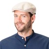 Lipodo Linen Flat Cap with Mesh caps cotton (57 cm