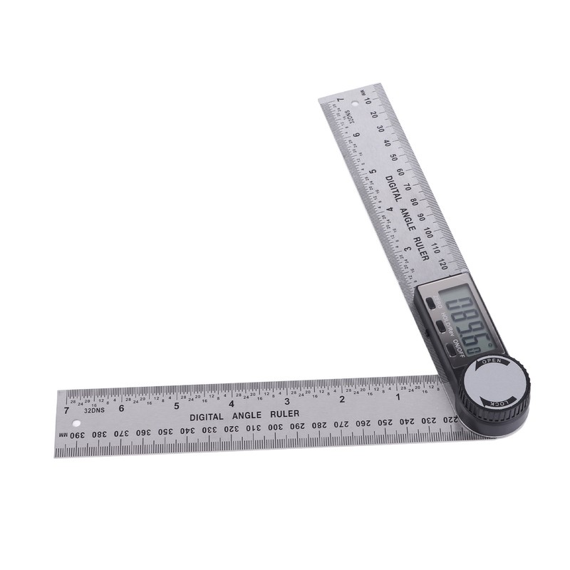 10‑390mm Stainless Steel Electronic Protractor Digital Goniometer Angle Finder Miter